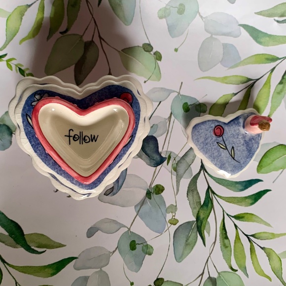 3/$45 ⭐️ RUSS Stacking Heart Boxes Porcelain Pink Trinket Holder (NEW) - Picture 3 of 9